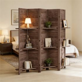Privacy screen, bedroom divider, folding screen, walnut wood