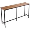 Bar Table, 1PCS 53″ Kitchen Bar Table, Tall Dining Table with Smooth Rounded Edge, Rectangular High Top Table for Balcony or Living Room