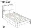 Twin Size Bed Frame with Headboard Space-Saving Design No Box Spring Required for Compact Rooms