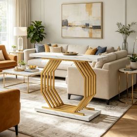 Modern Long Console Table with Adjustable Feet