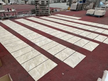 12x24 Gold Yellow Beige natural marble FS textured finished tiles for wall, 3D fluted marble, natural stone, genuine marble, real marble, 1 box 4 pcs