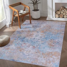 MAVAL Yellow Washable Rug 96*60 inch Area Rug (Yellow,96*60 inch)
