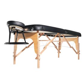 Professional Wide Massage Table 30" W, Heavy Duty Folding Massage Table, 8-Level Height Adjustable Facial Salon Tattoo Bed