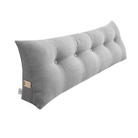 70.9in Silver Triangular Wedge Bed Pillow – Bedside Backrest Cushion for Reading, Relaxing, or Sleeping, Extra-Large Supportive Pillow for Sofa, Bed