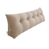 47.2 in Beige Triangular Wedge Bed Pillow – Bedside Backrest Cushion for Reading, Relaxing, or Sleeping, Supportive Pillow for Sofa, Bed