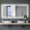 72" x 36" LED Bathroom Mirror with Anti-Fog and Touch Sensor – Modern Frameless Lighted Wall Mirror for Bathroom Vanity, Shower Room, or Dressing Area