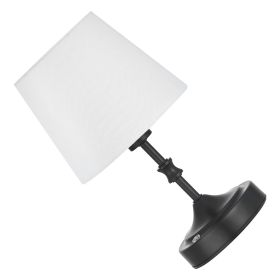 Cordless Table Lamp, 5200mAh Built-in Rechargeable Battery Small Desk Lamp, 3-Level Brightness, Fabric Shade, 2700-3000K Color Temperature