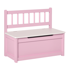Toddler Toy Box Storage Bench with Large 27 L Interior, Kids Storage Bench Seat with Storage for Toddler Playroom Furniture, Kids Bedroom Furniture