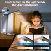 LED Desk Lamp 360°Adjustable, USB Charging Port, 5 Light Modes & Dimmable Brightness, Bedside Lamp for Reading, Craft, Work, Study(Black)