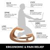 Ergonomic Kneeling Chair Heavy Duty Better Posture Kneeling Stool Office Chair Home for Body Shaping Relieveing Stress Meditation Desk Computer Kneeli