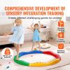 Balance Beam Stepping Stones, 8 PCS Toddler Balance Boards Non-Slip Textured Surface & Rubber Pads, Montessori Toy for Kids 2-6