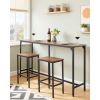 Bar Table, 1PCS 53″ Kitchen Bar Table, Tall Dining Table with Smooth Rounded Edge, Rectangular High Top Table for Balcony or Living Room