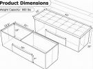 Linen Folding Storage Ottoman Bench 3 Inches with Padded Seat End of Bed Organizer Linen Upholstered Compact Seating