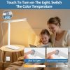 LED Desk Lamp 360°Adjustable, USB Charging Port, 5 Light Modes & Dimmable Brightness, Bedside Lamp for Reading, Craft, Work, Study(White)