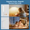 LED Desk Lamp 360°Adjustable, USB Charging Port, 5 Light Modes & Dimmable Brightness, Bedside Lamp for Reading, Craft, Work, Study(White)
