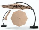 1 foot outdoor cantilevered terrace umbrella with base -360 ° rotation and tilt adjustment to enhance sun protection effect