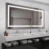 72" x 36" LED Bathroom Mirror with Anti-Fog and Touch Sensor – Modern Frameless Lighted Wall Mirror for Bathroom Vanity, Shower Room, or Dressing Area