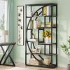 179 Cm Industrial 5-Tier Bookcase with 8 Open Shelves - Spacious Storage Solution for Home Or Office