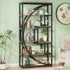 179 Cm Industrial 5-Tier Bookcase with 8 Open Shelves - Spacious Storage Solution for Home Or Office