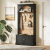 Entrance hanger, shoe cabinet, coat rack, with hooks