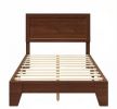 Twin Size Bed Frame with Headboard Space-Saving Design No Box Spring Required for Compact Rooms