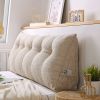 47.2 in Beige Triangular Wedge Bed Pillow – Bedside Backrest Cushion for Reading, Relaxing, or Sleeping, Supportive Pillow for Sofa, Bed