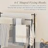 47.2 Inch Freestanding Towel Rack, 3 Tier Metal Towel Stand with Storage Shelf, Pool Towel Holder for Bathroom, Gym, Patio and Outdoor Use