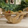 115 Cm 2-Stage Accent Cocktail Table with U-Shaped Frame Couchtisch