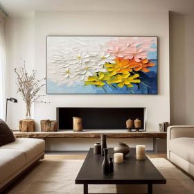 Large Colorful 3D Textured Mural Colorful Abstract Painting Modern Abstract Floral Oil Painting Colorful Original 3D Wall Art Decor (Style: 01, size: 40x80cm)