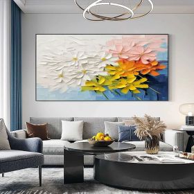 Large Colorful 3D Textured Mural Colorful Abstract Painting Modern Abstract Floral Oil Painting Colorful Original 3D Wall Art Decor (Style: 01, size: 80x160cm)