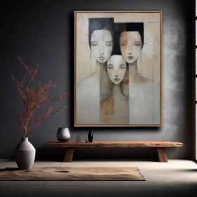 woman art Figure Wall Art Portrait Woman Portrait Woman Paint Hand Painted Oil Painting Minimalist Art Woman Face  Abstract face (Style: 01, size: 140x210cm)