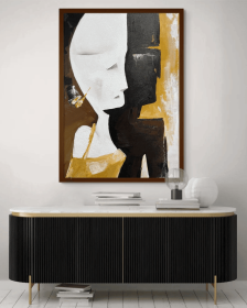 Extra Large White Black abstract Face painting on canvas Original Oil Painting Living Room Wall Art Trendy Wall Art Apartment Wall Decor (Style: 01, size: 120x160cm)