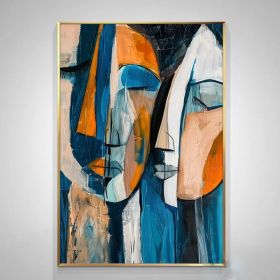 Woman Face Artwork Faceless Portrait Painting Original Woman face Canvas Art Abstract Lady Painting Framed Woman Canvas Decor Home decor (Style: 01, size: 60x90cm)