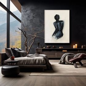 Vintage Female Figure Oil Painting Downloadable Hand Painted Oil Painting  Minimalist Wall Art Bathroom Decor Modern Wall Art Figure Art (Style: 01, size: 120x160cm)