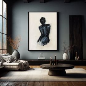 Vintage Female Figure Oil Painting Downloadable Hand Painted Oil Painting  Minimalist Wall Art Bathroom Decor Modern Wall Art Figure Art (Style: 01, size: 80x120cm)