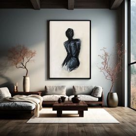 Vintage Female Figure Oil Painting Downloadable Hand Painted Oil Painting  Minimalist Wall Art Bathroom Decor Modern Wall Art Figure Art (Style: 01, size: 100x150cm)