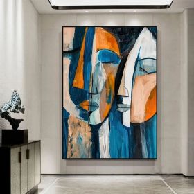 Woman Face Artwork Faceless Portrait Painting Original Woman face Canvas Art Abstract Lady Painting Framed Woman Canvas Decor Home decor (Style: 01, size: 50x70cm)