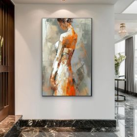 Original elegant figure oil painting original abstract painting female artwork painting oil painting modern art office decoration (Style: 01, size: 80x120cm)